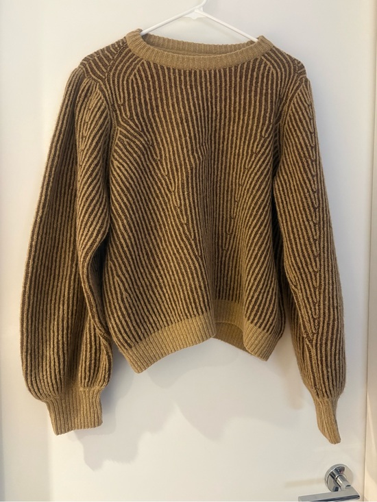 Minimum Sweaters - Minimum Two-Tone Brown Striped Crewneck Sweater